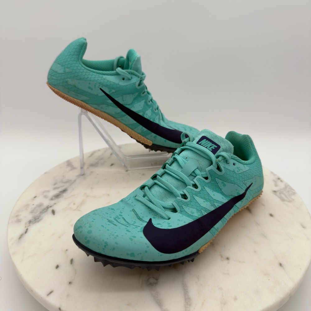 Nike Zoom Rival M 9 Track Spikes Womens‎ 8 Teal Black Racing Shoes 907565 300